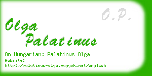 olga palatinus business card